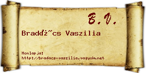 Bradács Vaszilia névjegykártya
